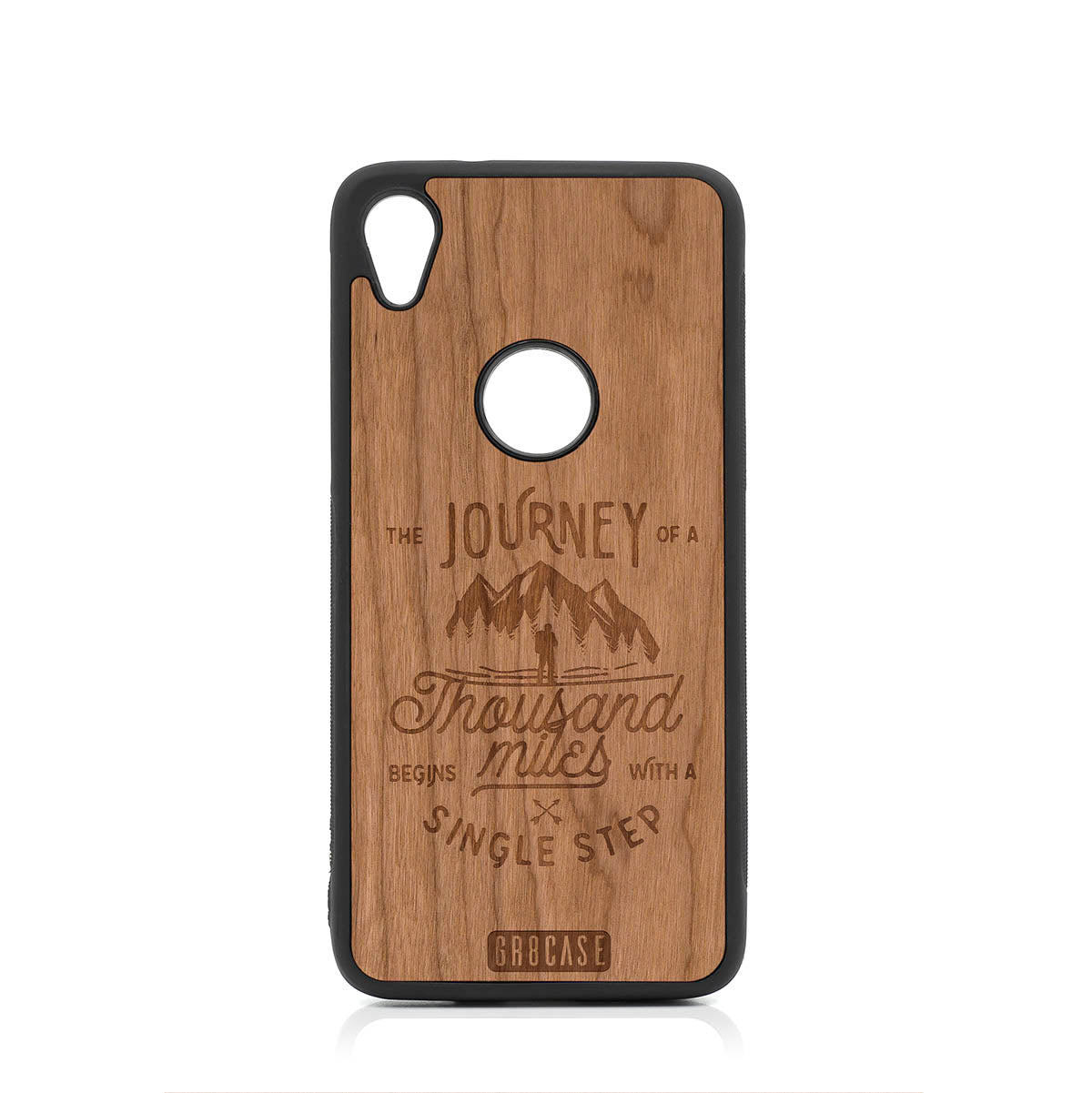 The Journey Of A Thousand Miles Begins With A Single Step Design Wood Case For Moto E6