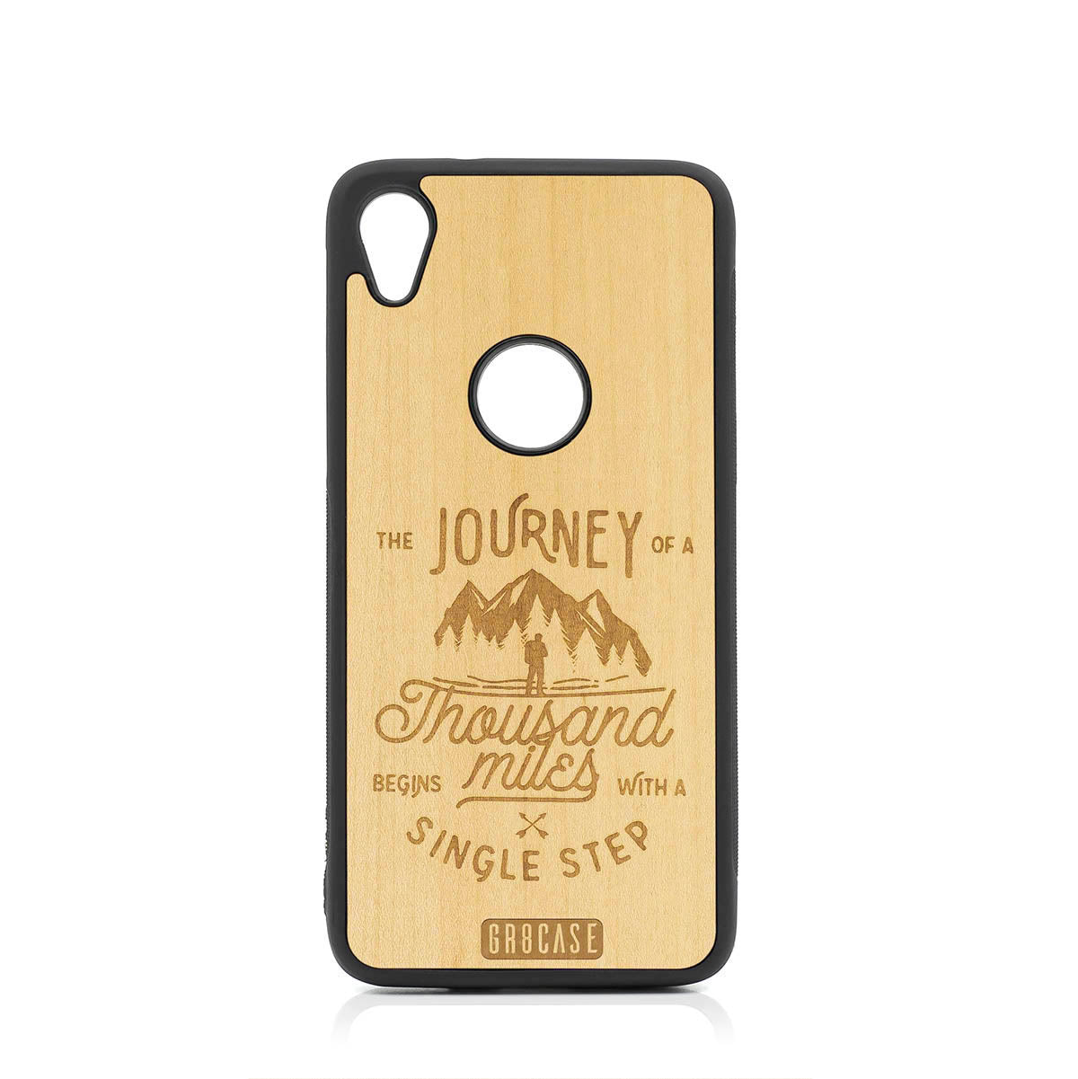 The Journey Of A Thousand Miles Begins With A Single Step Design Wood Case For Moto E6