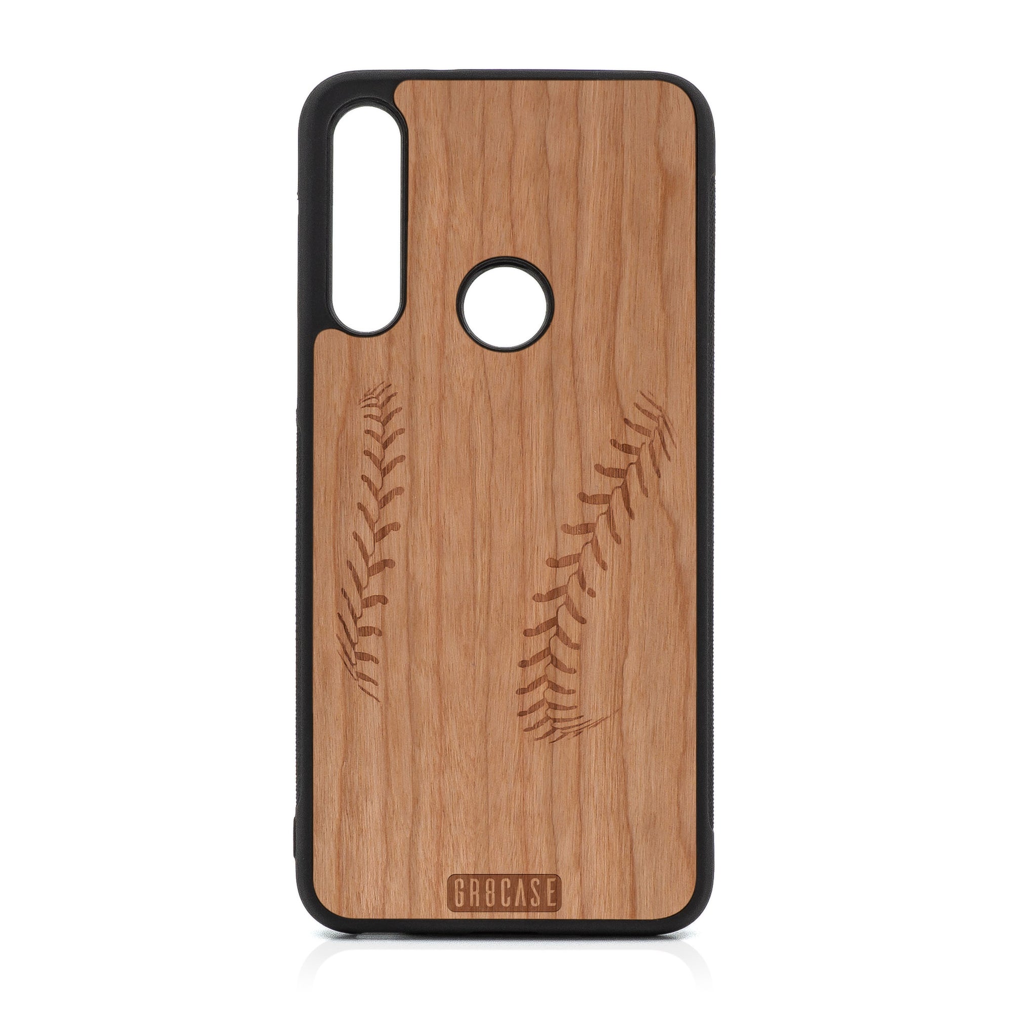 Baseball Stitches Design Wood Case For Moto G Fast