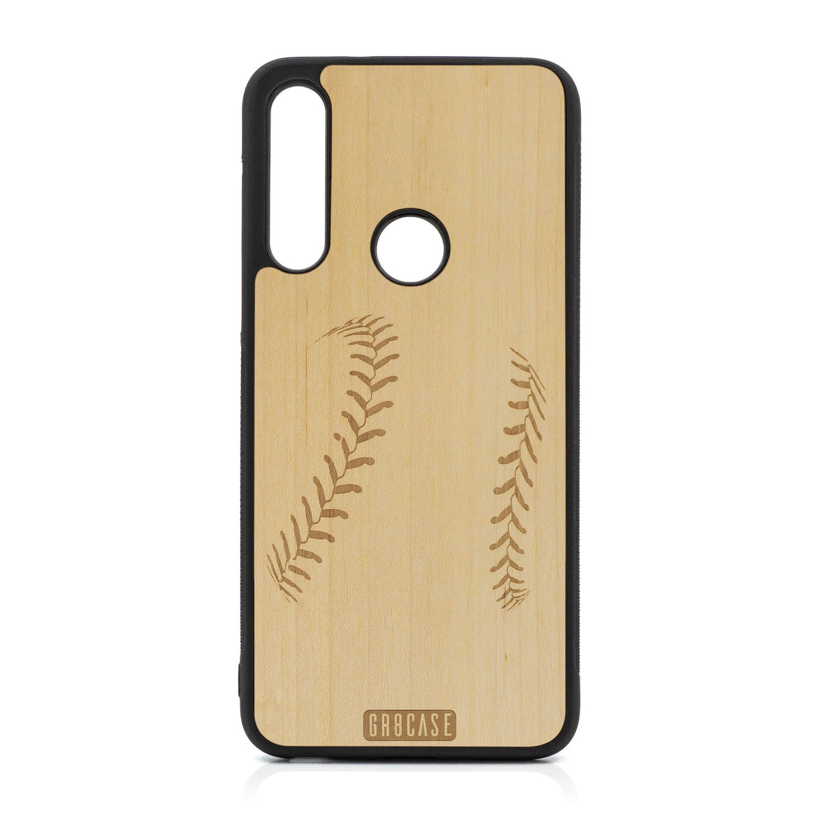 Baseball Stitches Design Wood Case For Moto G Fast