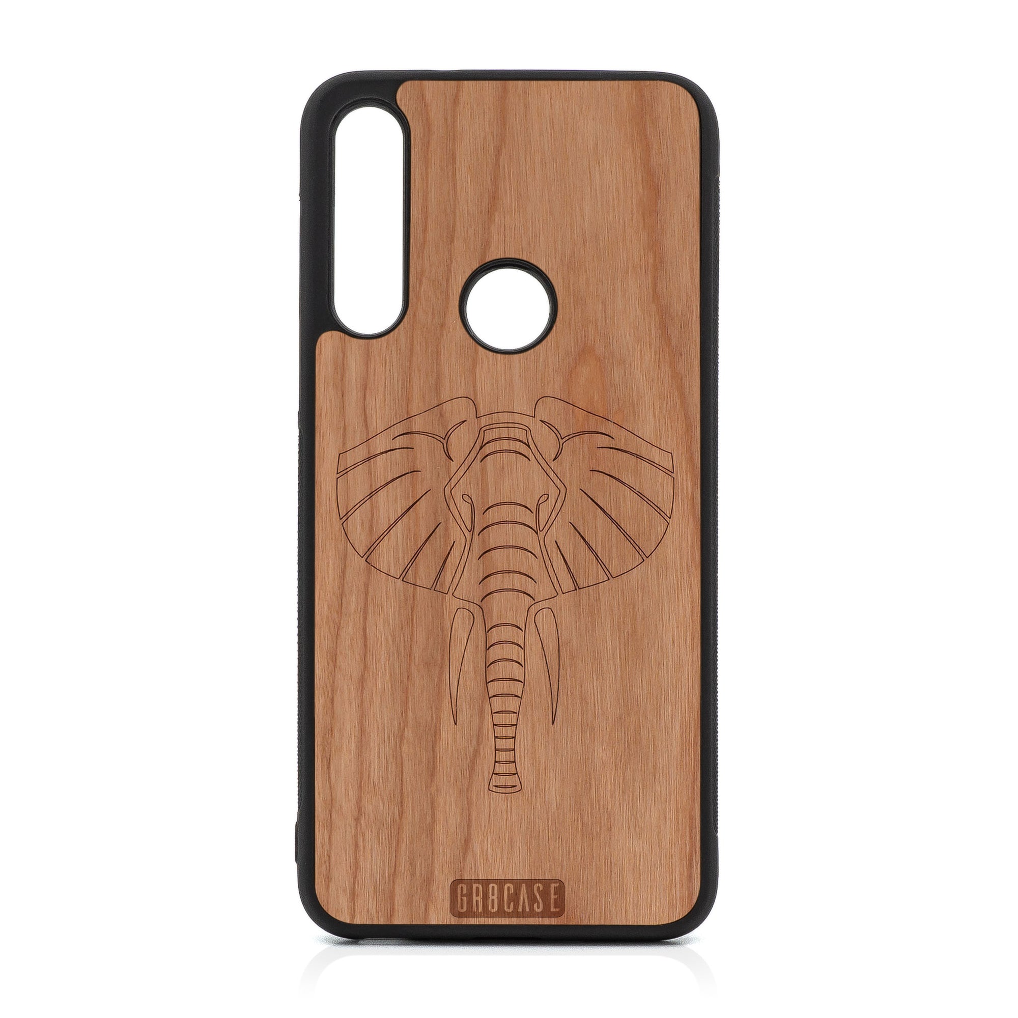 Elephant Design Wood Case For Moto G Fast