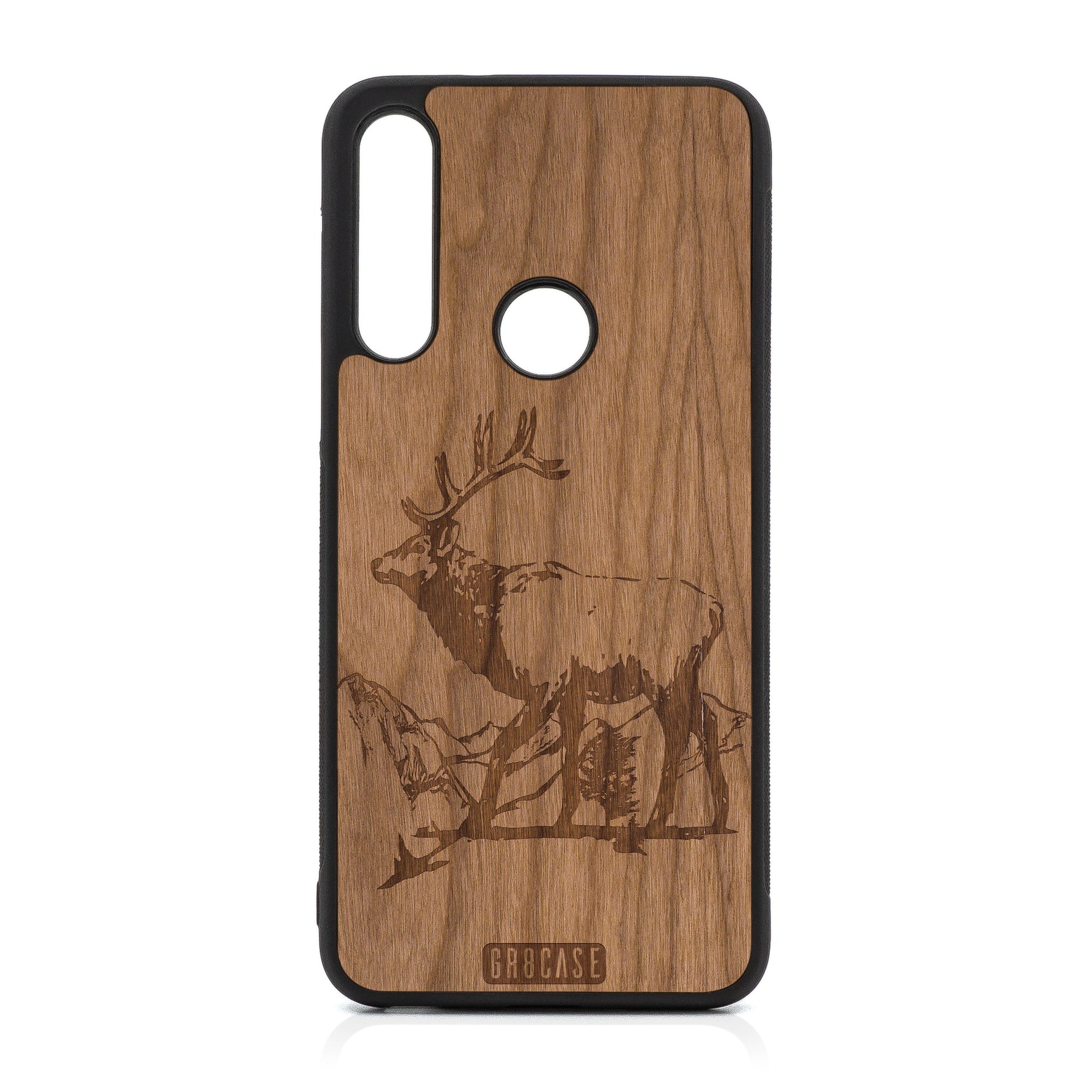 Elk Design Wood Case For Moto G Fast