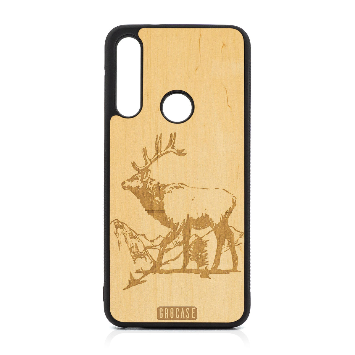 Elk Design Wood Case For Moto G Fast