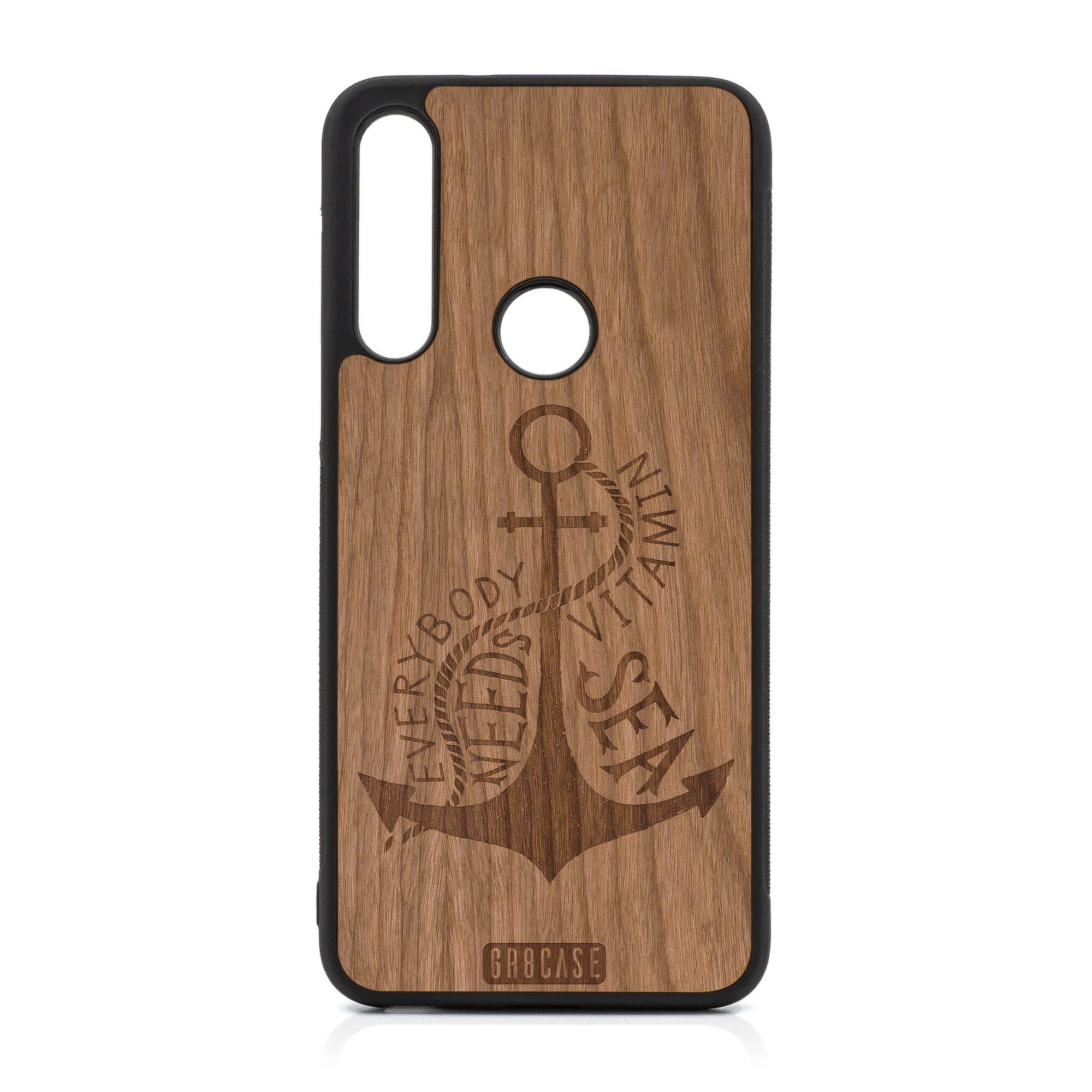Everybody Needs Vitamin Sea (Anchor) Design Wood Case For Moto G Fast