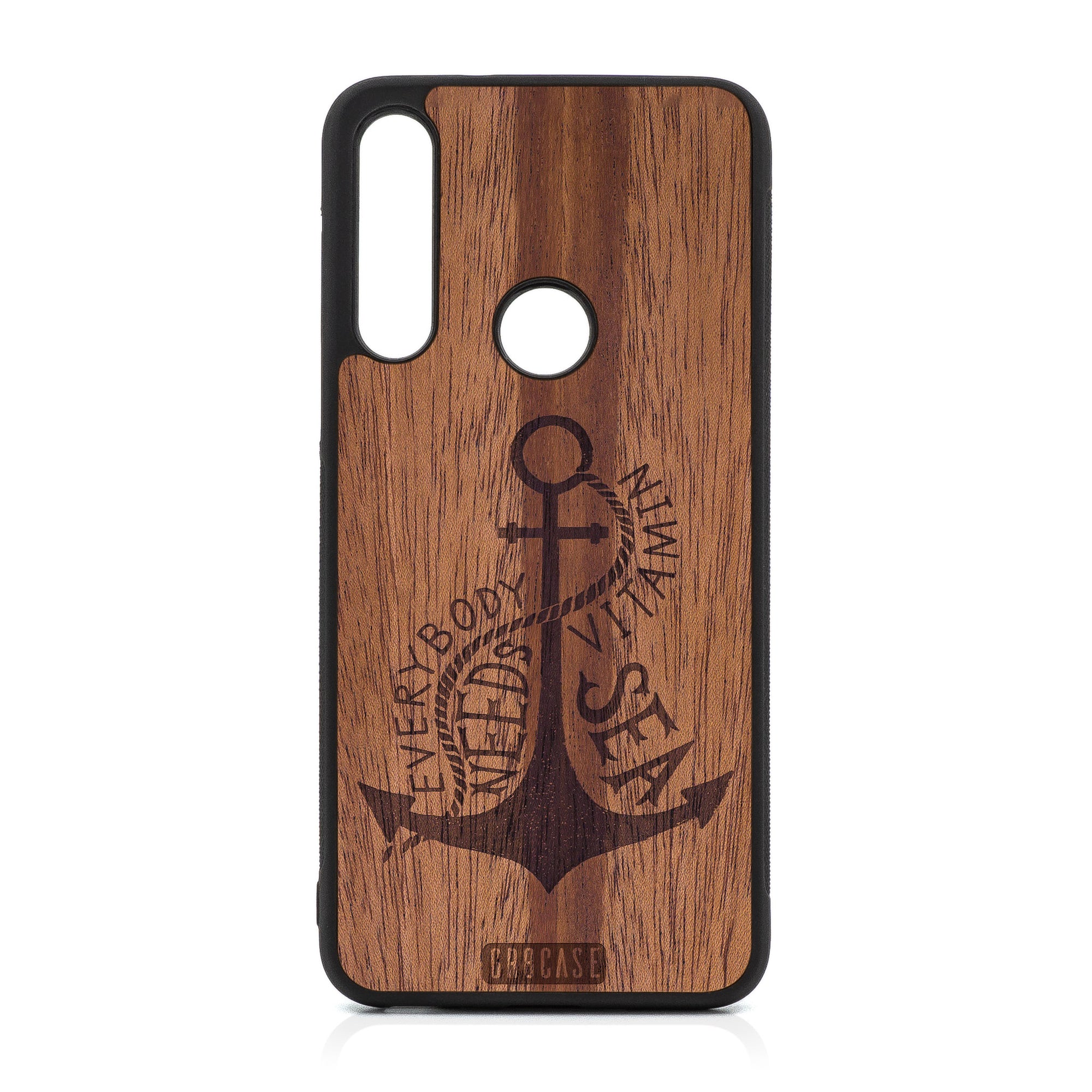 Everybody Needs Vitamin Sea (Anchor) Design Wood Case For Moto G Fast