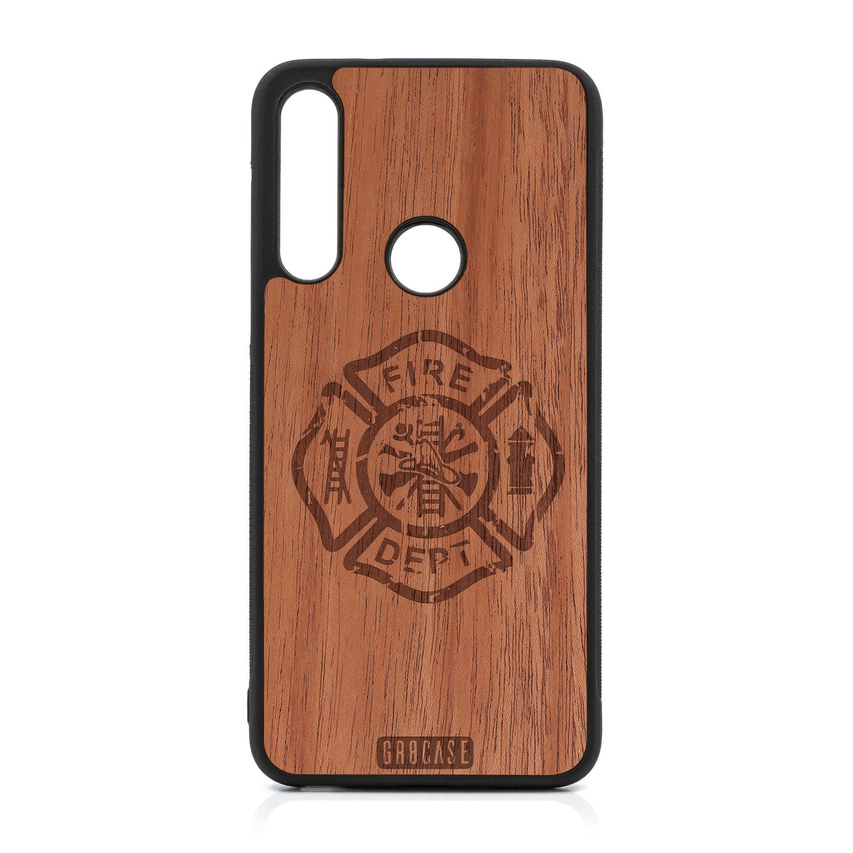Fire Department Design Wood Case For Moto G Fast