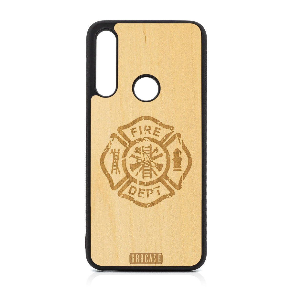 Fire Department Design Wood Case For Moto G Fast