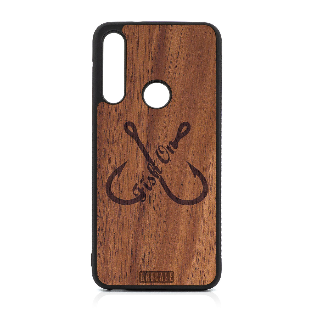 Fish On (Fish Hooks) Design Wood Case For Moto G Fast