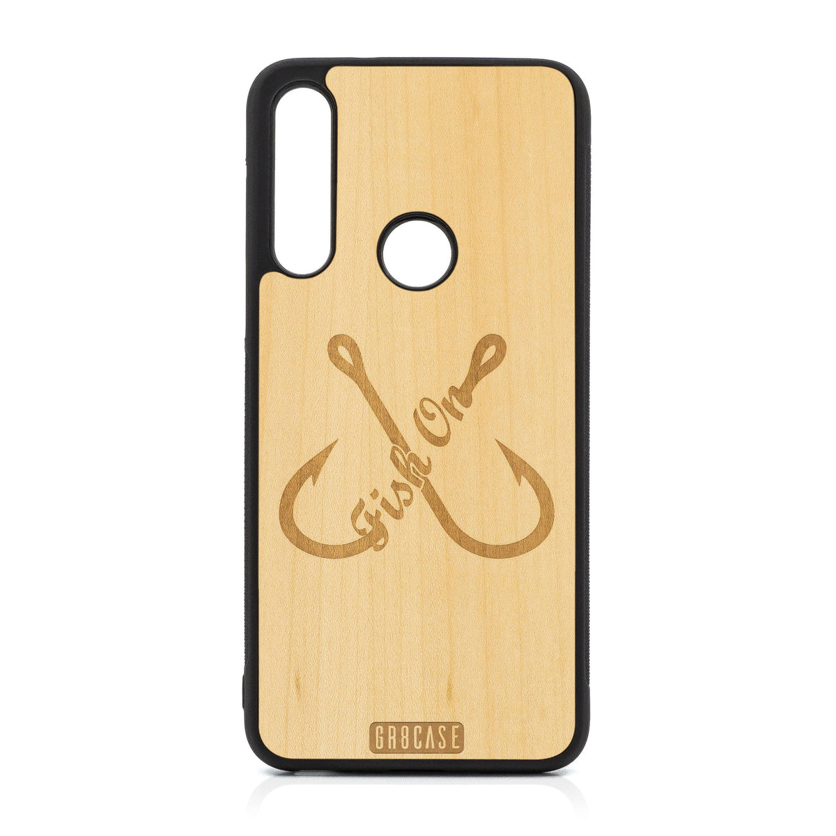 Fish On (Fish Hooks) Design Wood Case For Moto G Fast