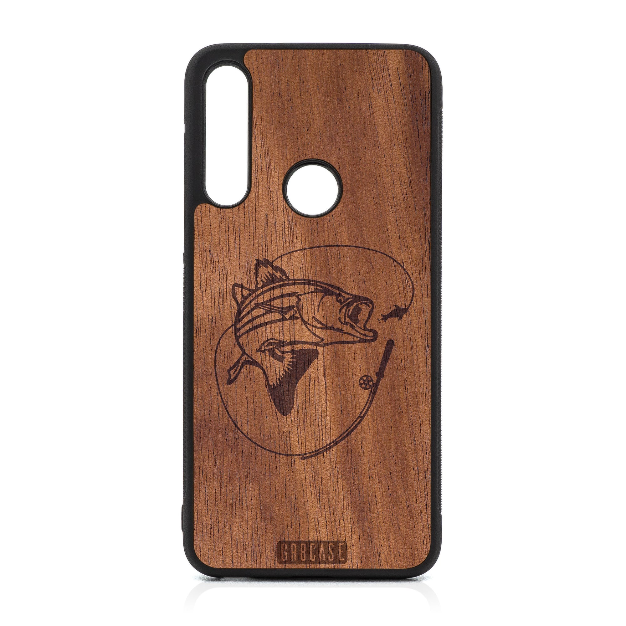 Fish and Reel Design Wood Case For Moto G Fast