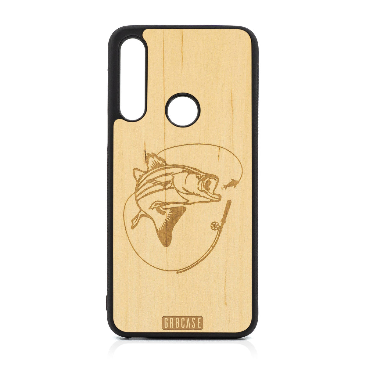 Fish and Reel Design Wood Case For Moto G Fast