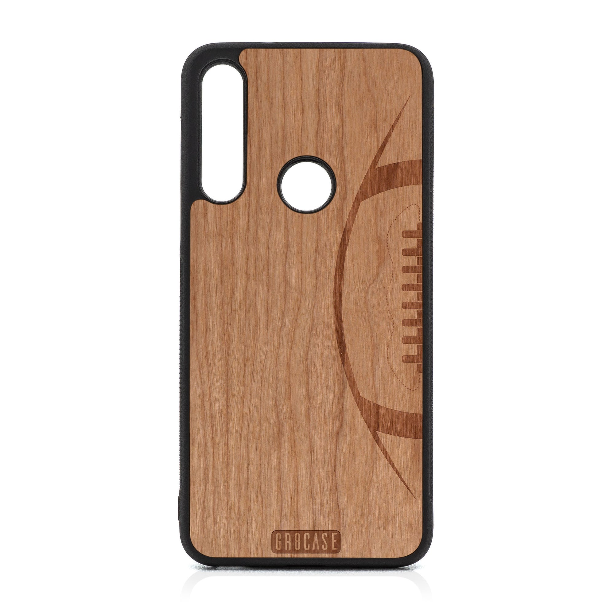 Football Design Wood Case For Moto G Fast