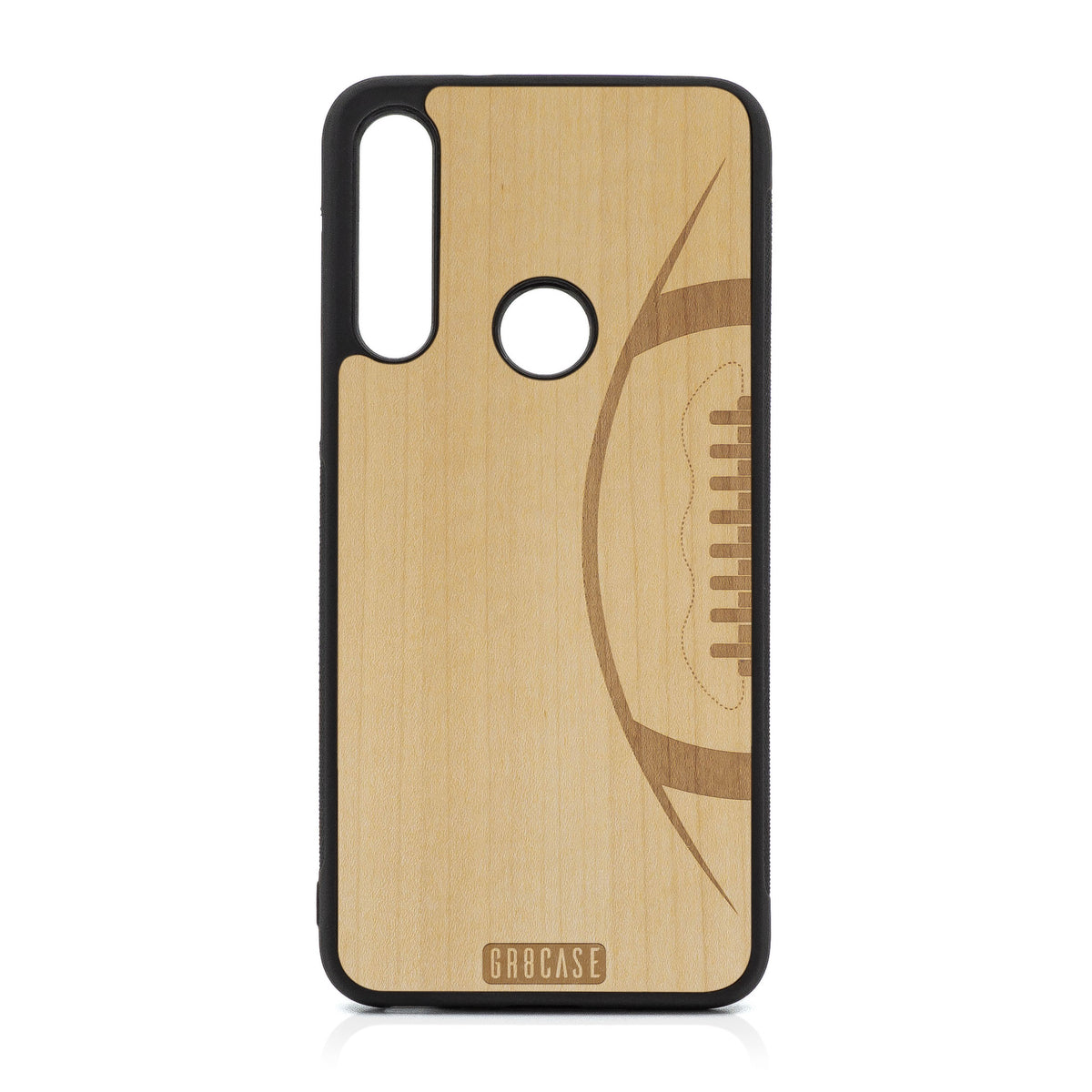 Football Design Wood Case For Moto G Fast