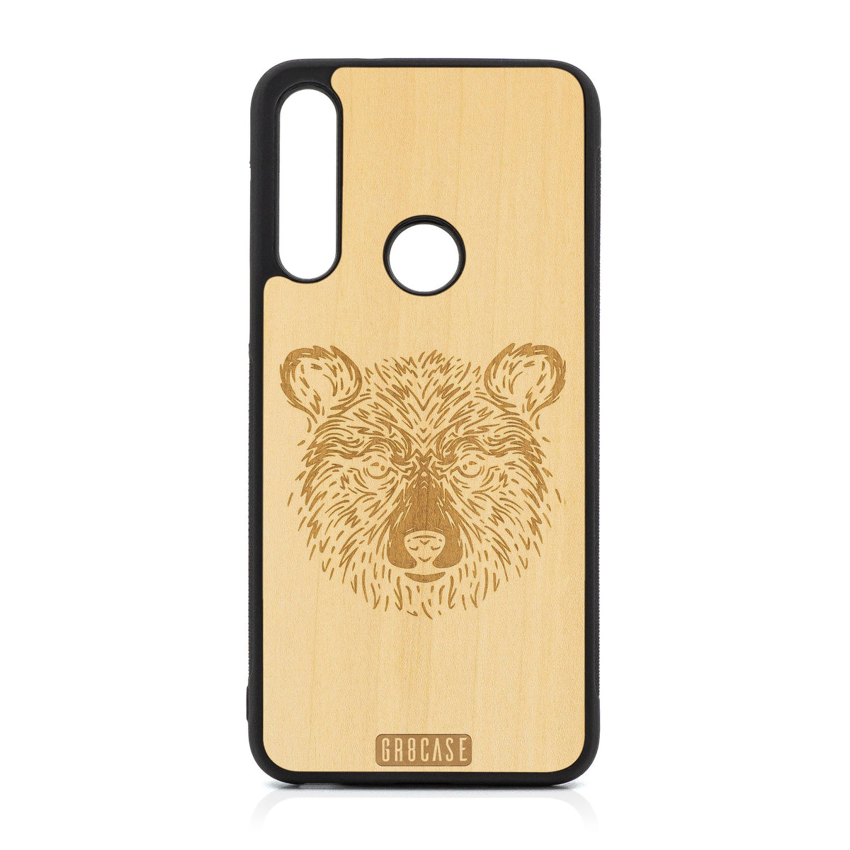 Furry Bear Design Wood Case For Moto G Fast