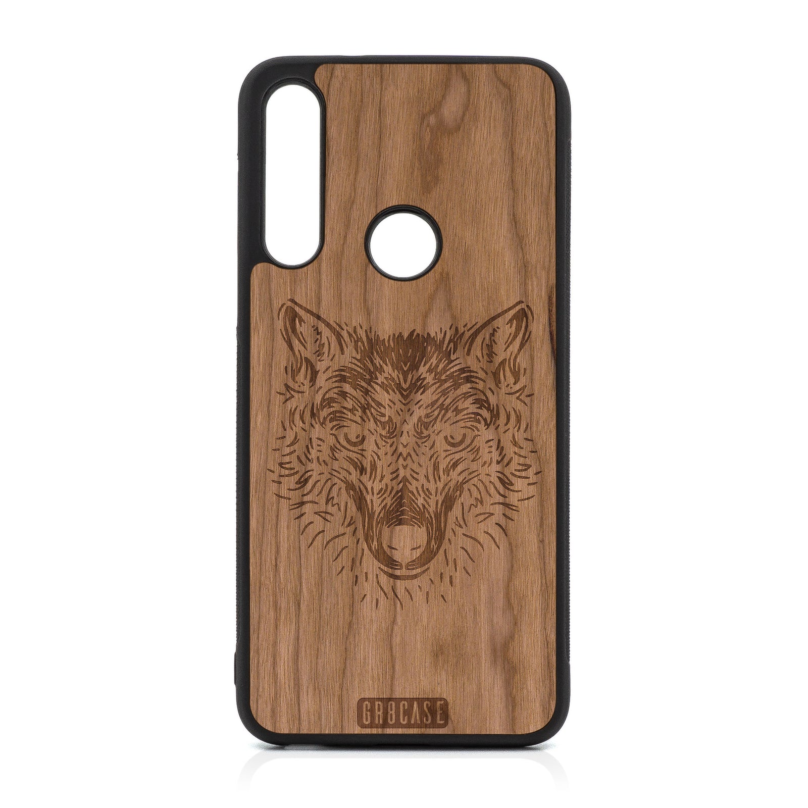 Furry Wolf Design Wood Case For Moto G Fast