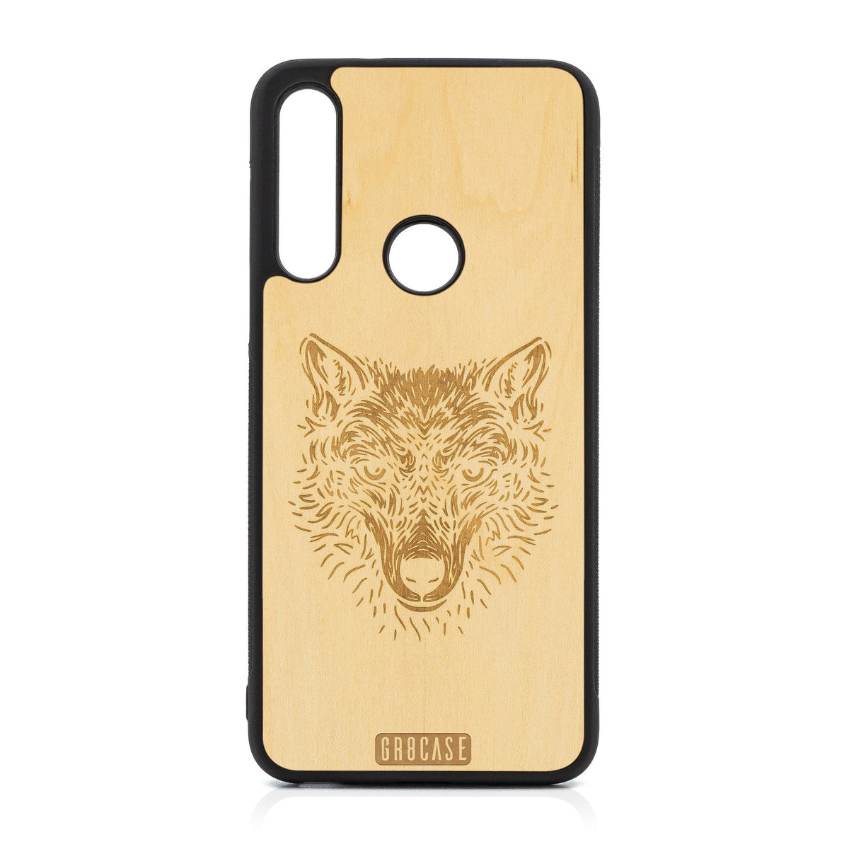 Furry Wolf Design Wood Case For Moto G Fast