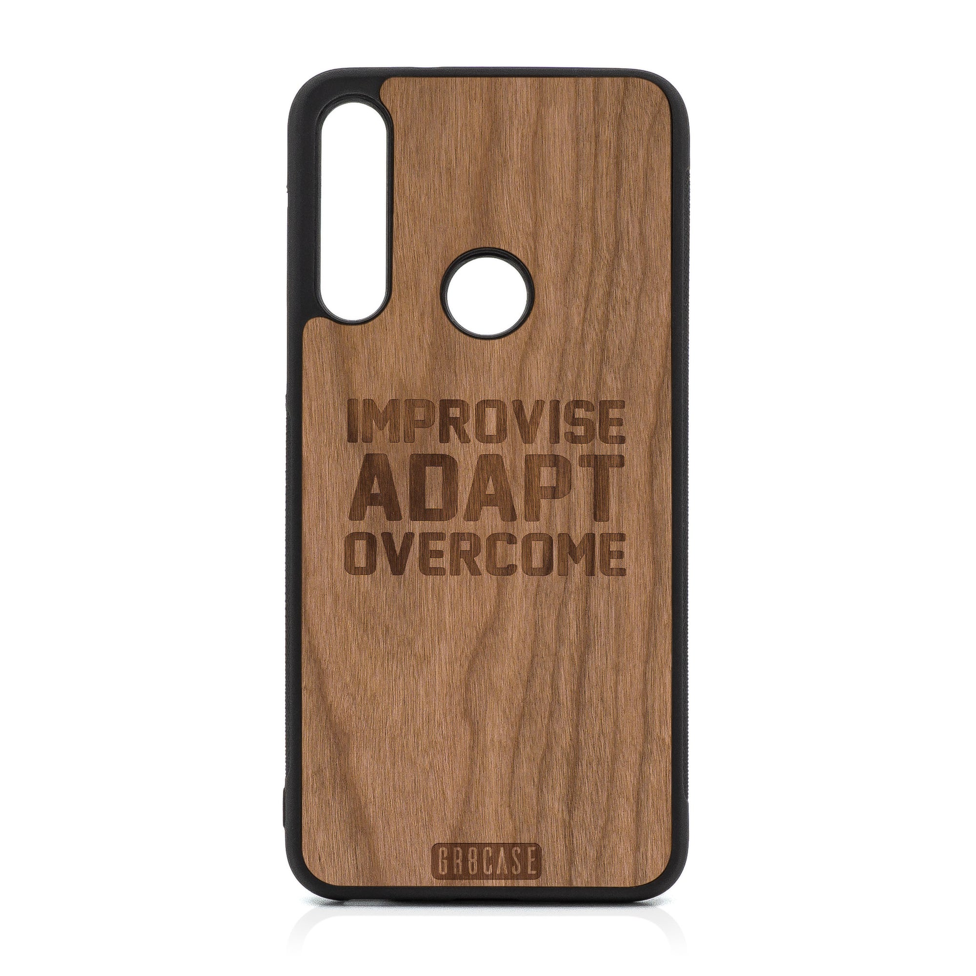 Improvise Adapt Overcome Design Wood Case For Moto G Fast