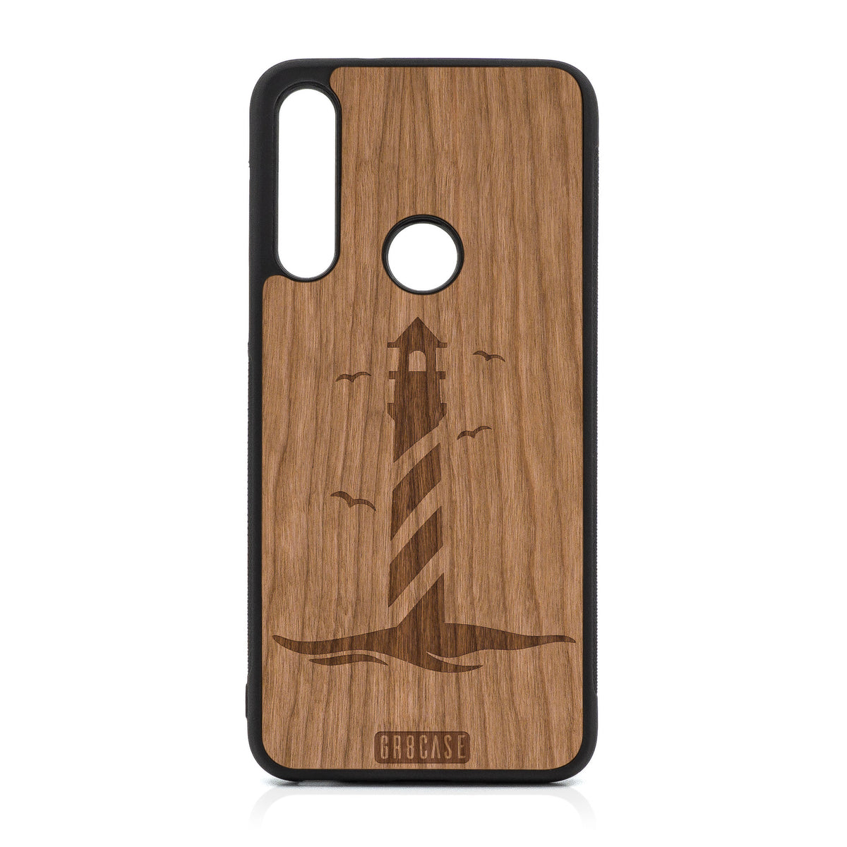 Lighthouse Design Wood Case For Moto G Fast