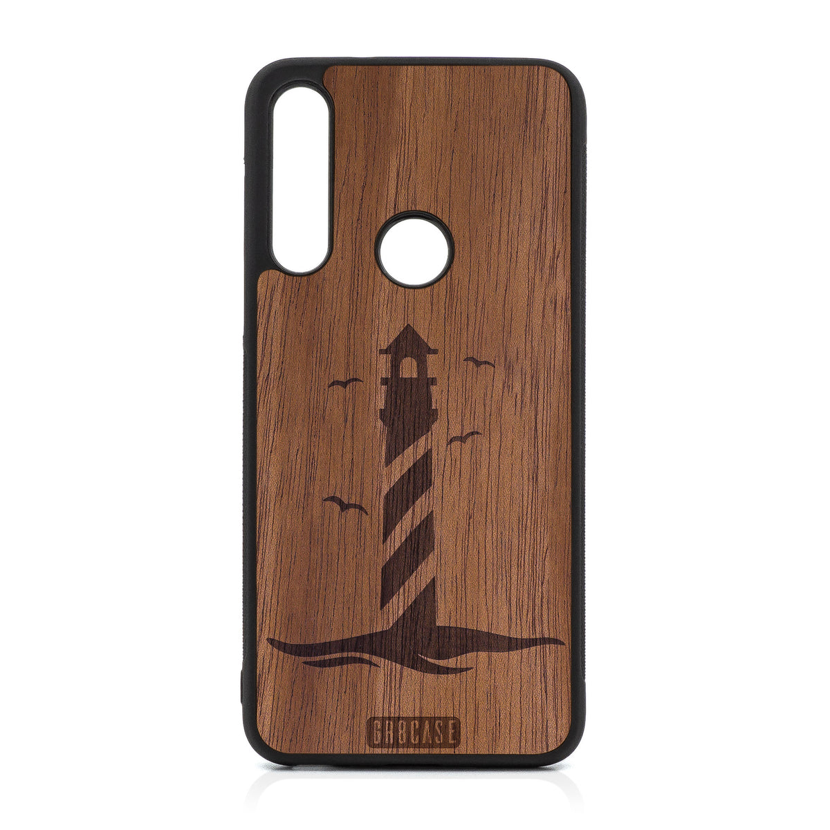 Lighthouse Design Wood Case For Moto G Fast