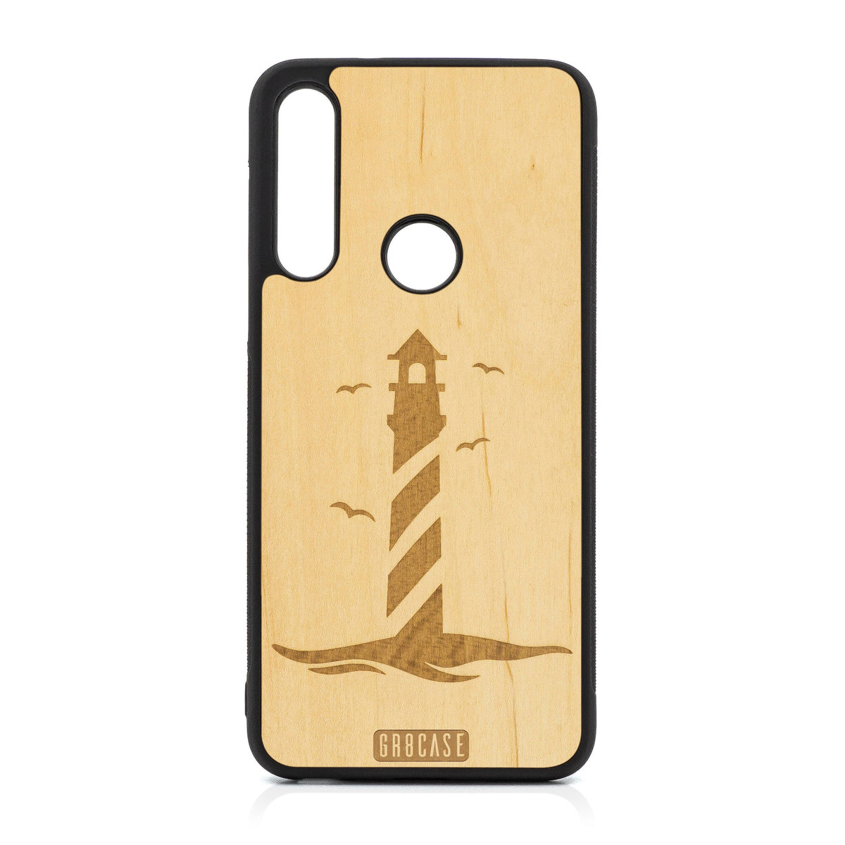 Lighthouse Design Wood Case For Moto G Fast