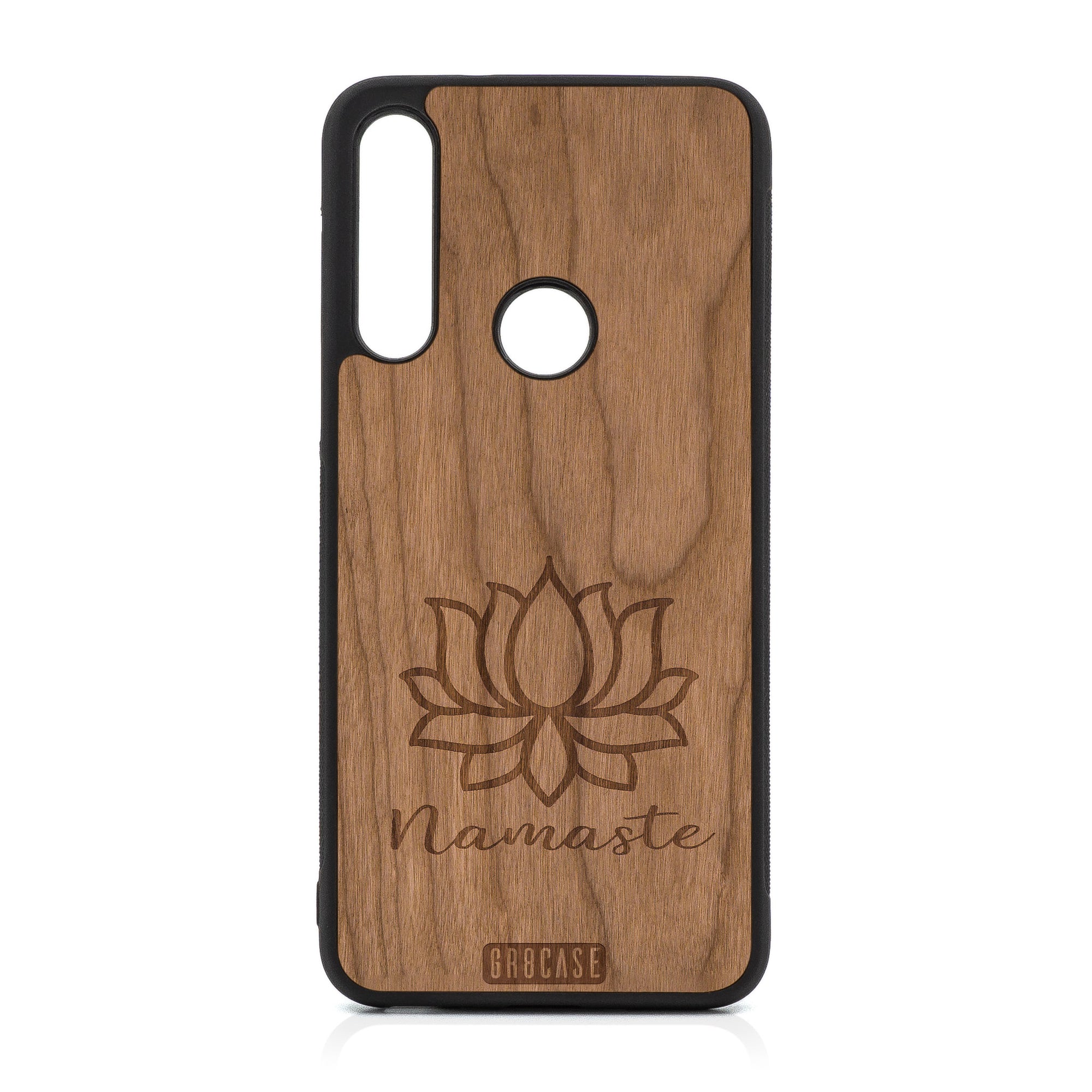 Namaste (Lotus Flower) Design Wood Case For Moto G Fast