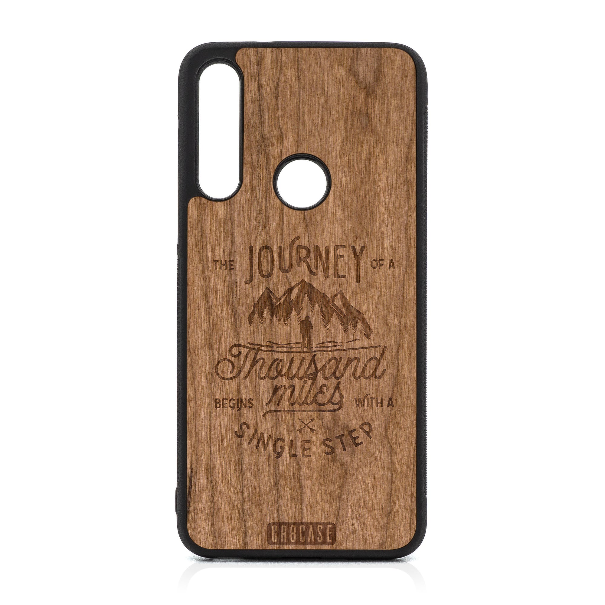 The Journey Of A Thousand Miles Begins With A Single Step Design Wood Case For Moto G Fast