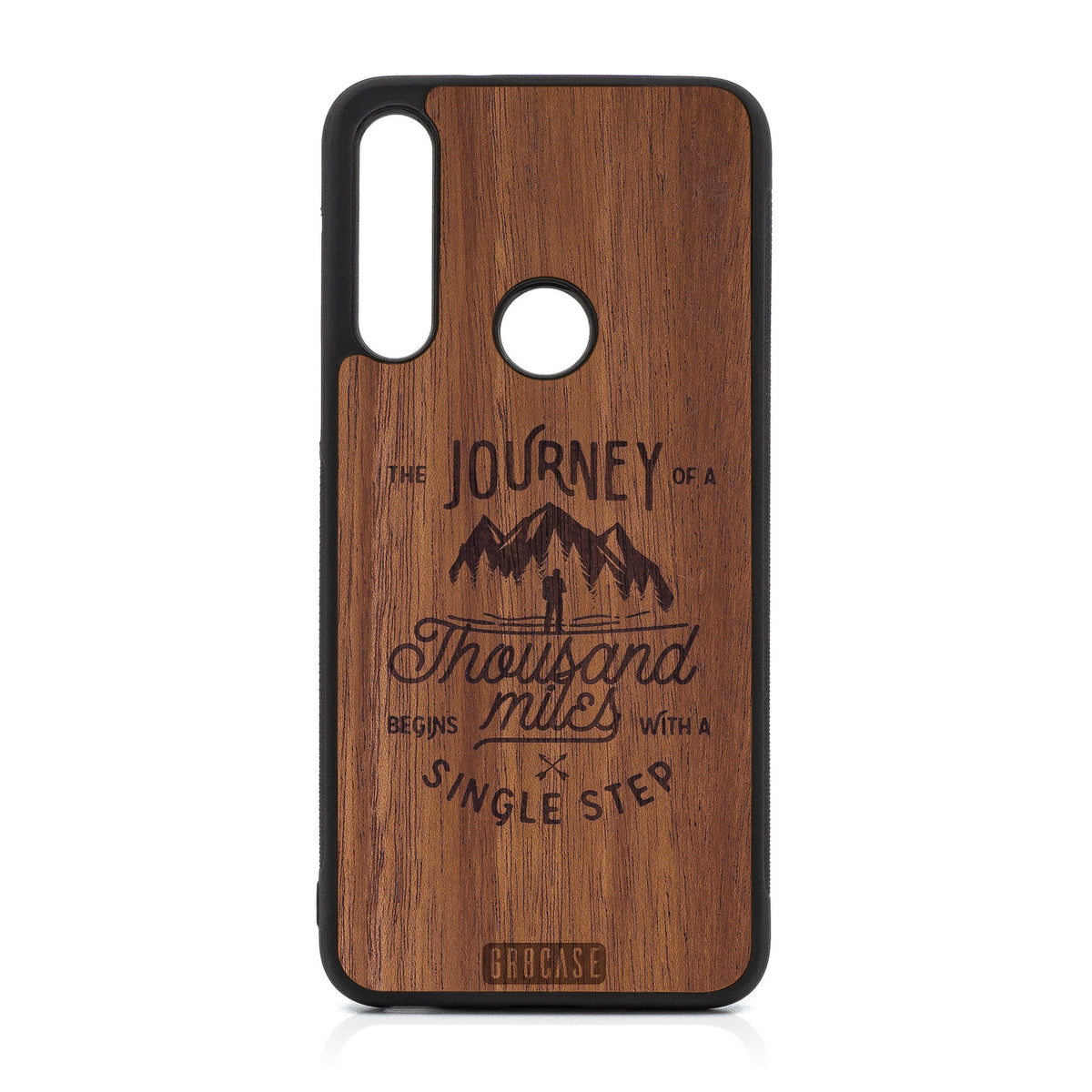 The Journey Of A Thousand Miles Begins With A Single Step Design Wood Case For Moto G Fast