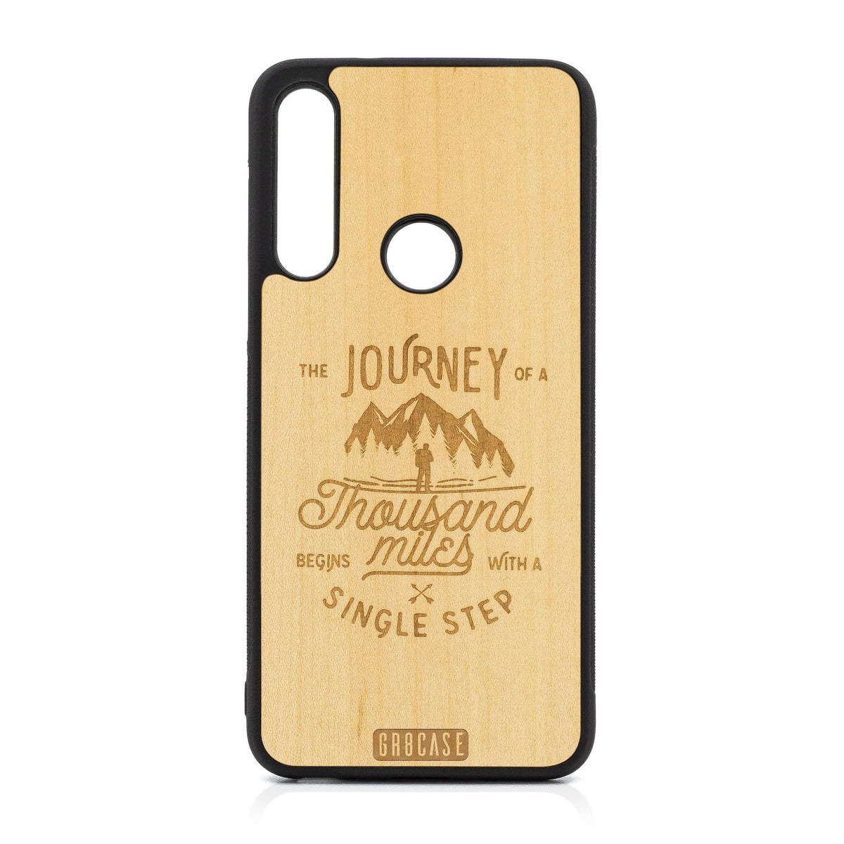 The Journey Of A Thousand Miles Begins With A Single Step Design Wood Case For Moto G Fast