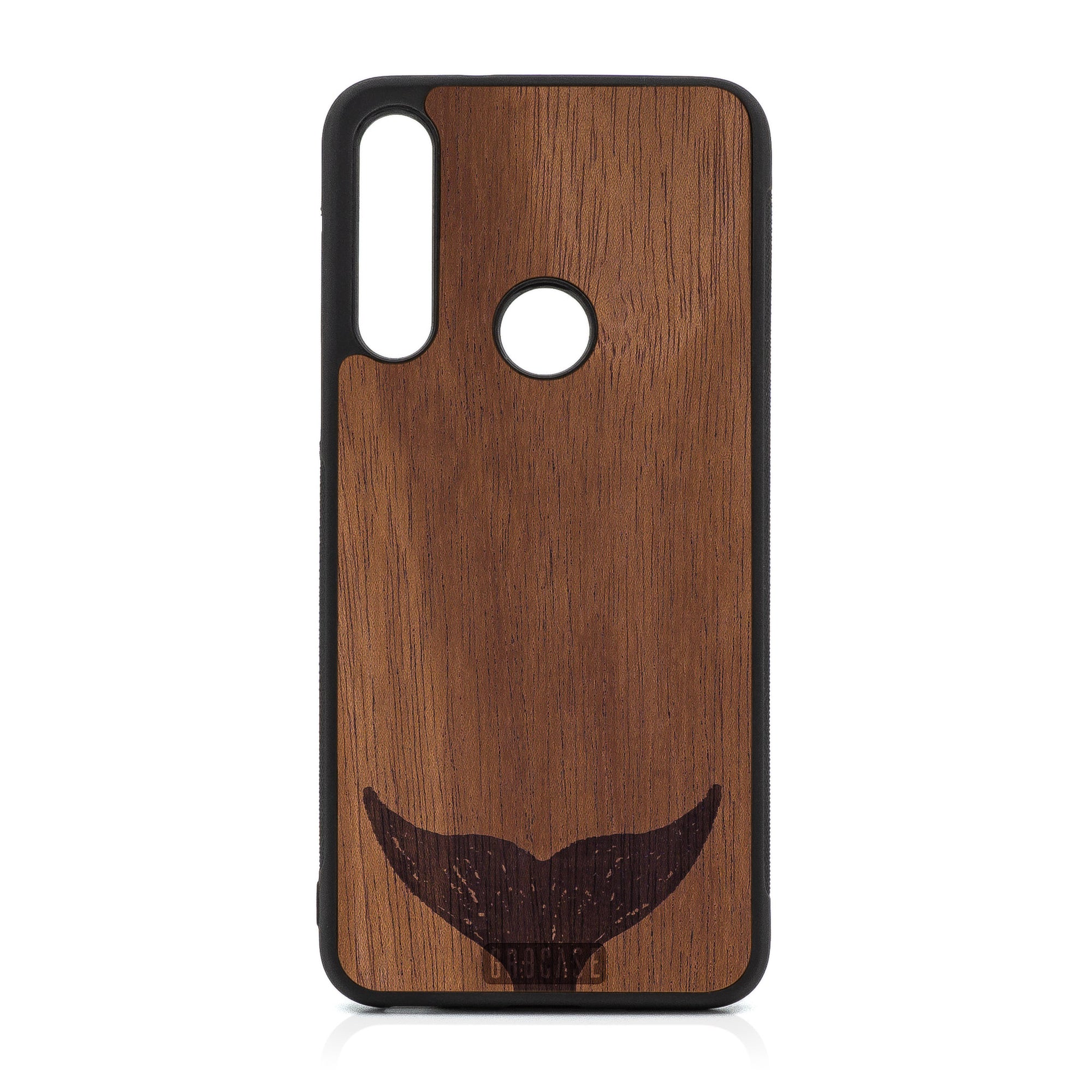 Whale Tail Design Wood Case For Moto G Fast