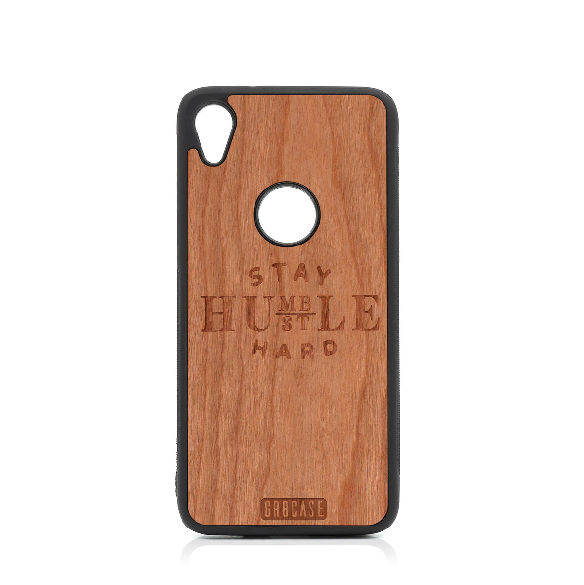 Stay Humble Hustle Hard Design Wood Case For Moto E6 by GR8CASE