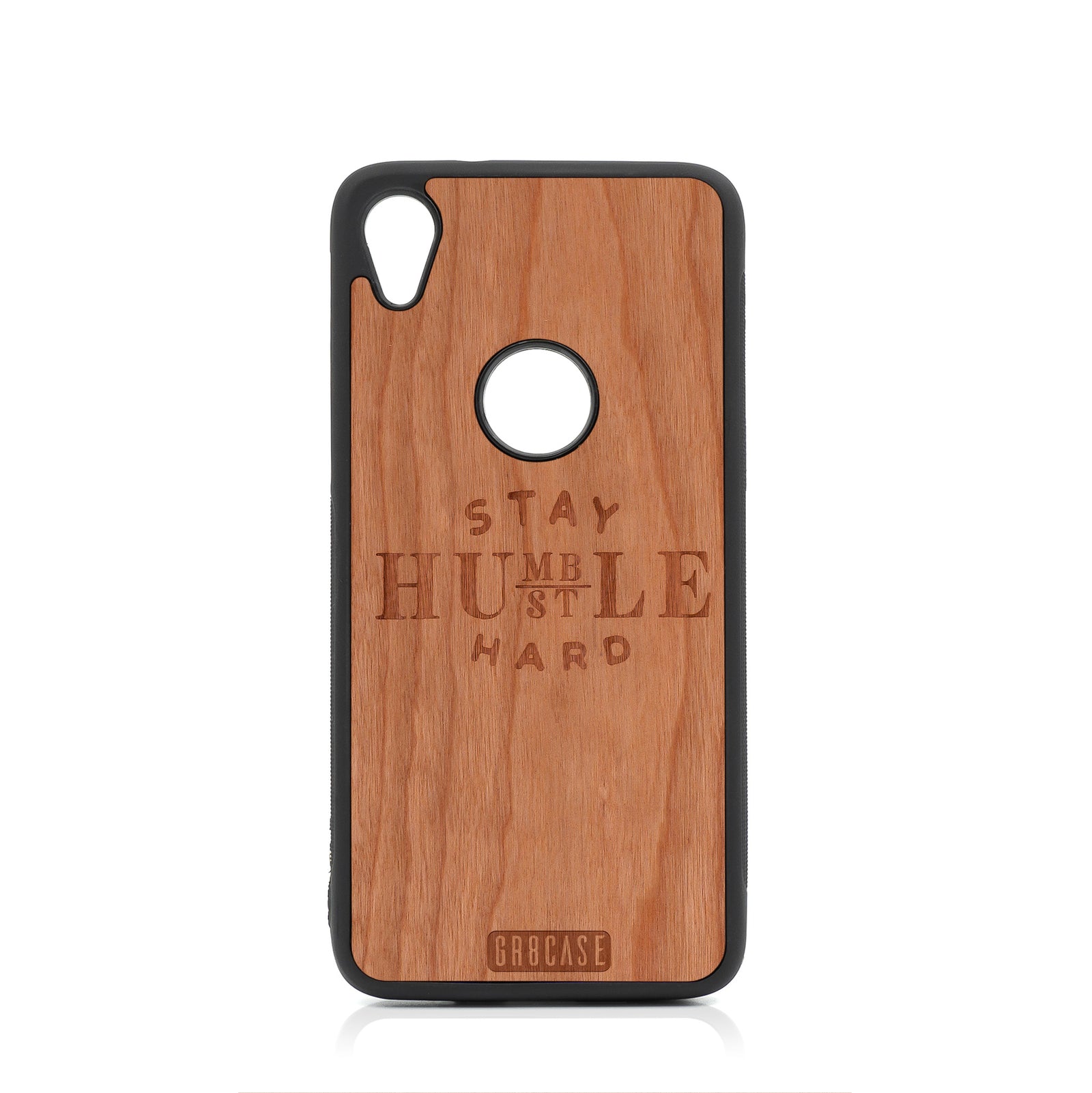 Stay Humble Hustle Hard Design Wood Case For Moto E6 by GR8CASE
