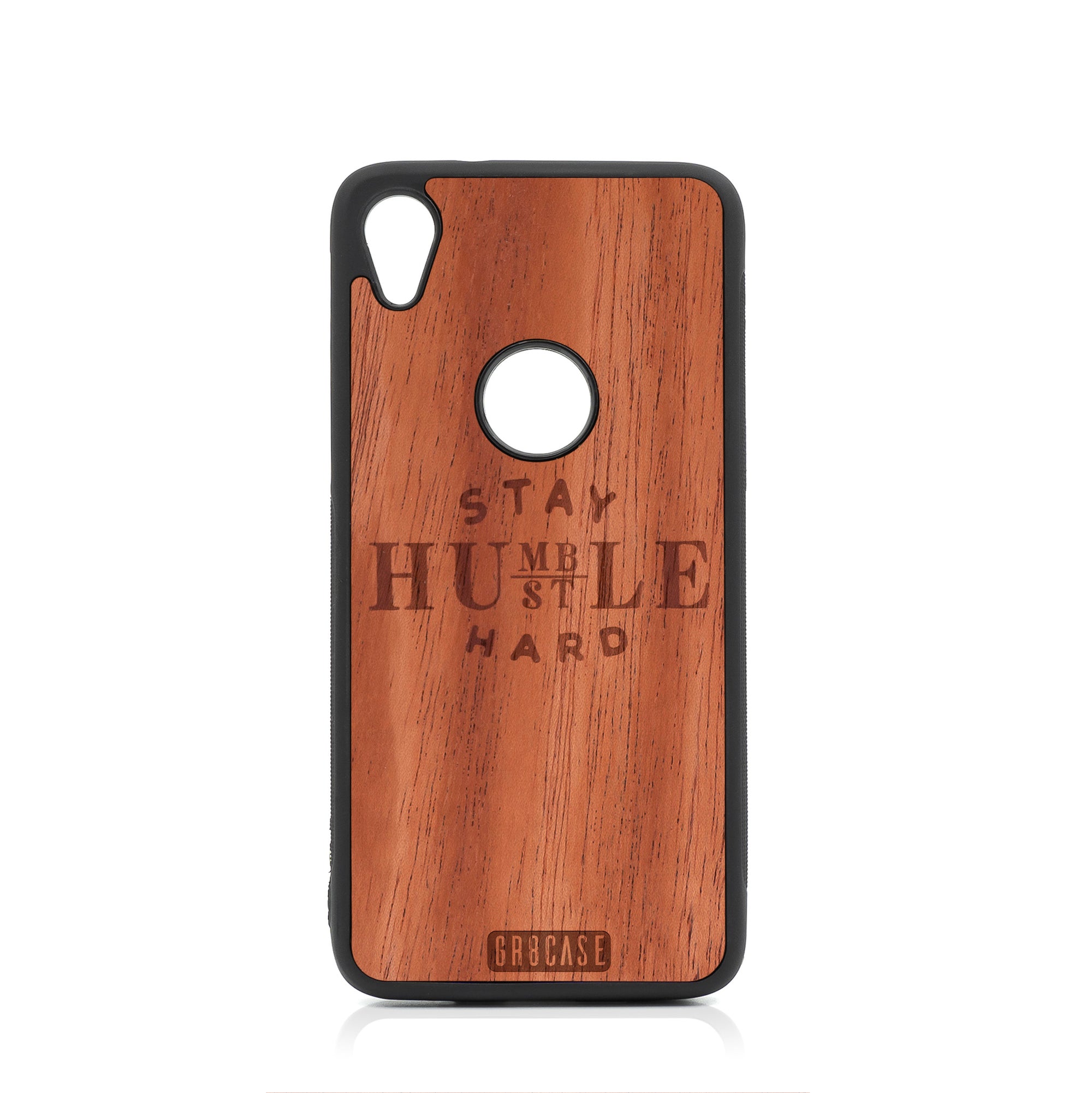 Stay Humble Hustle Hard Design Wood Case For Moto E6 by GR8CASE
