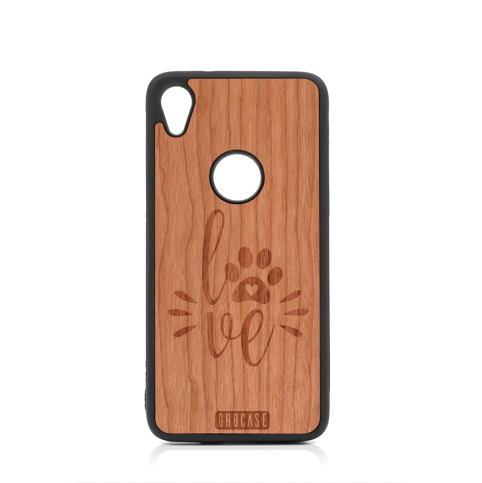 Paw Love Design Wood Case For Moto E6 by GR8CASE