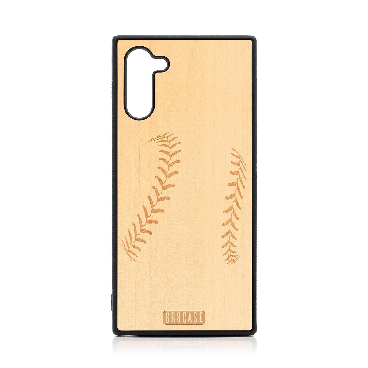 Baseball Stitches Design Wood Case For Samsung Galaxy Note 10 by GR8CASE