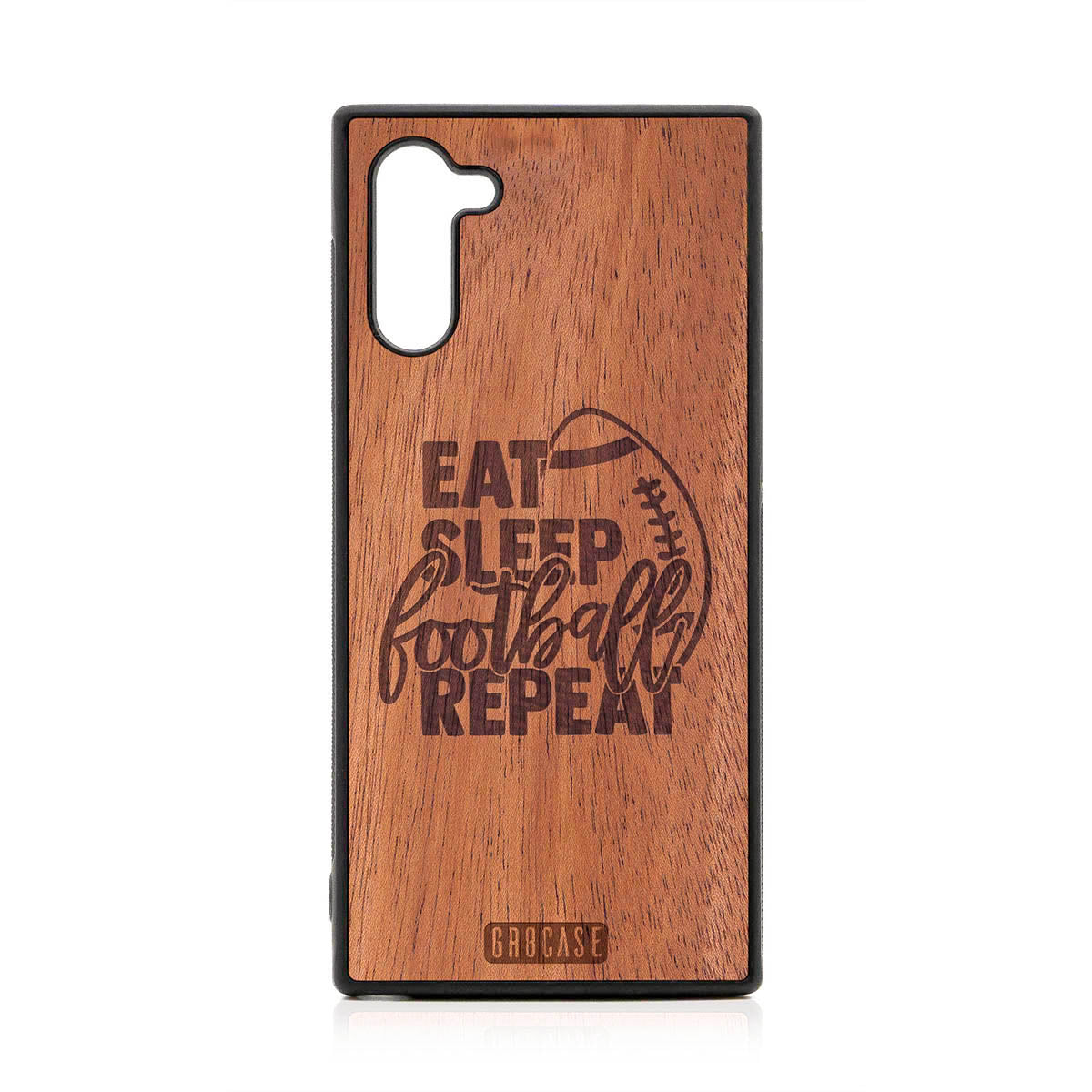 Eat Sleep Football Repeat Design Wood Case For Samsung Galaxy Note 10