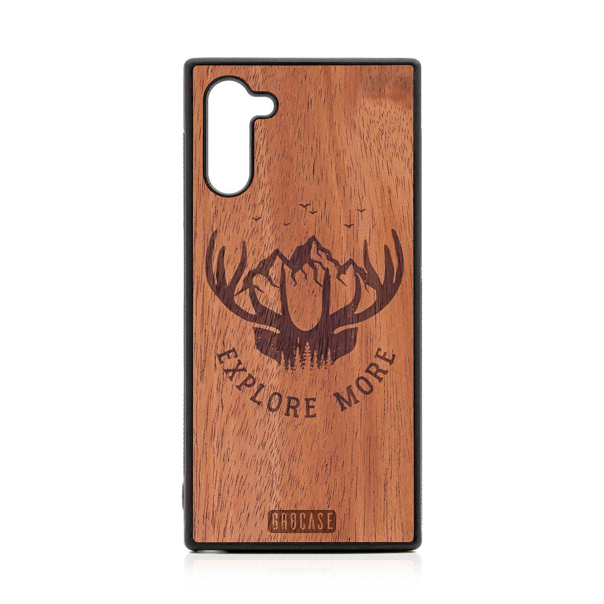 Explore More (Forest, Mountains &amp; Antlers) Design Wood Case For Samsung Galaxy Note 10 by GR8CASE