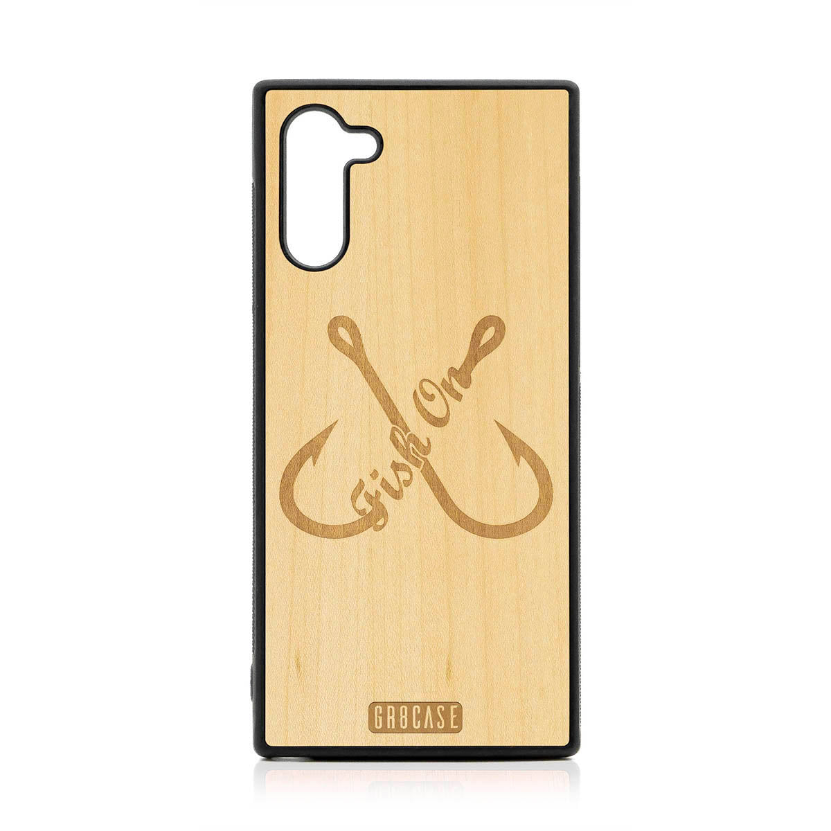Fish On (Fish Hooks) Design Wood Case For Samsung Galaxy Note 10 by GR8CASE