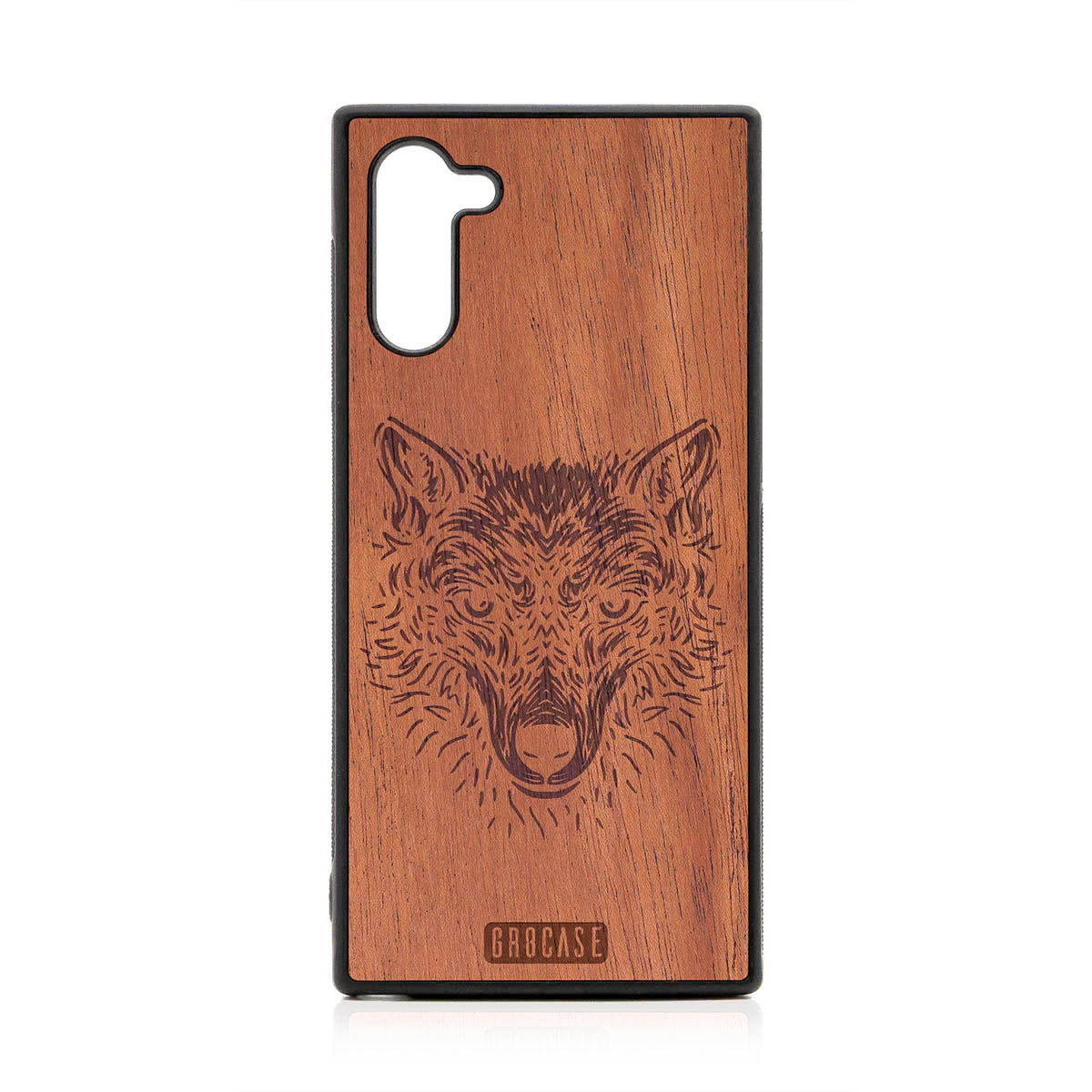 Furry Wolf Design Wood Case For Samsung Galaxy Note 10
