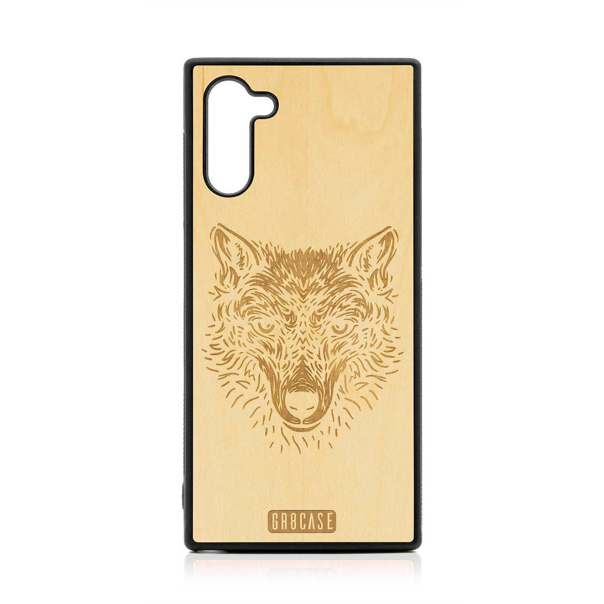 Furry Wolf Design Wood Case For Samsung Galaxy Note 10