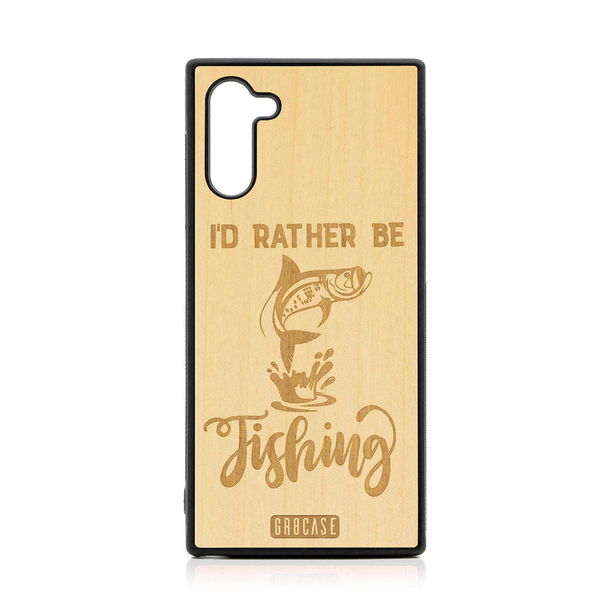 I&#39;D Rather Be Fishing Design Wood Case For Samsung Galaxy Note 10