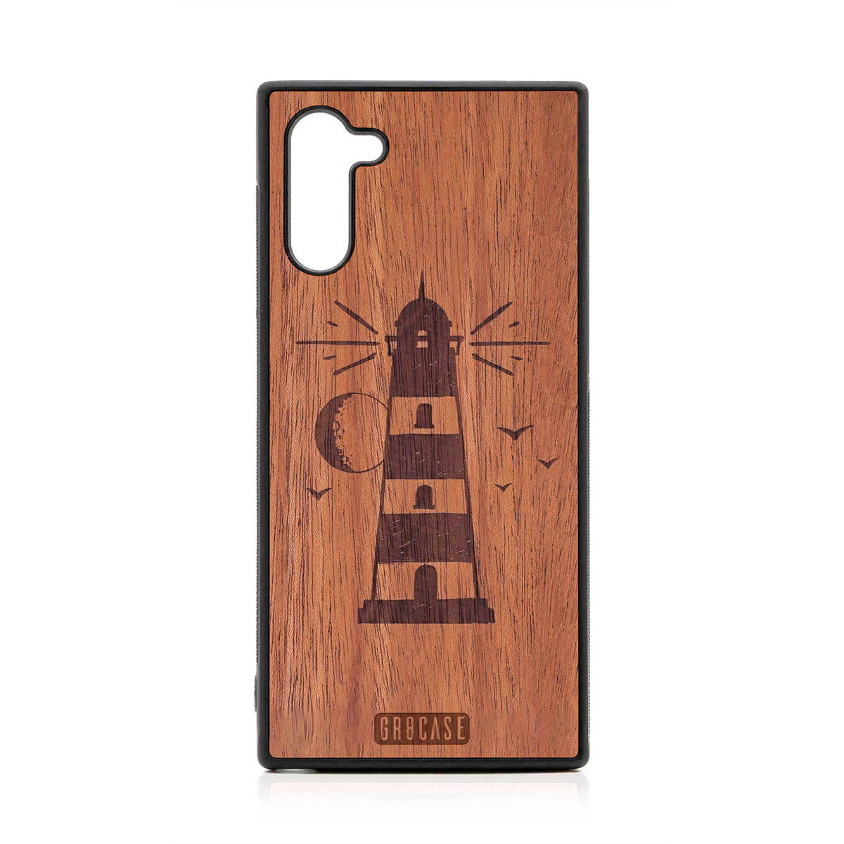 Midnight Lighthouse Design Wood Case For Samsung Galaxy Note 10