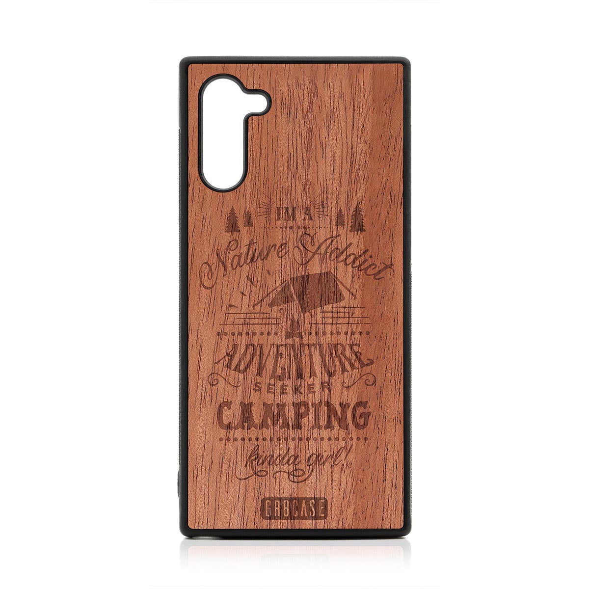 I'm A Nature Addict Adventure Seeker Camping Kinda Girl Design Wood Case Samsung Galaxy Note 10 by GR8CASE