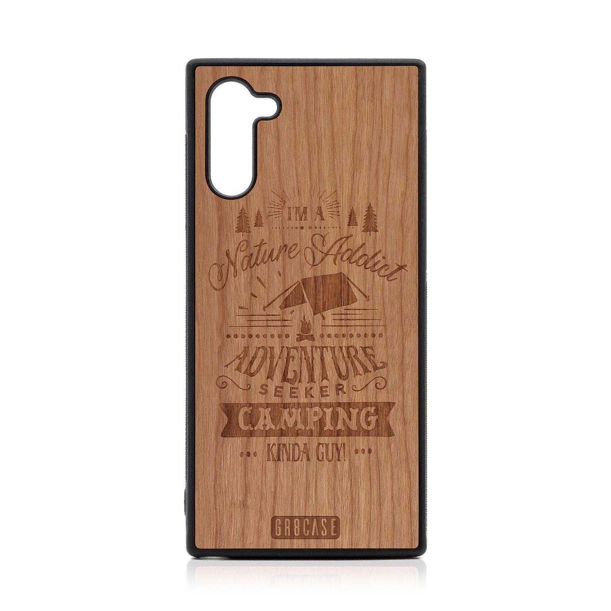 I'm A Nature Addict Adventure Seeker Camping Kinda Guy Design Wood Case Samsung Galaxy Note 10 by GR8CASE