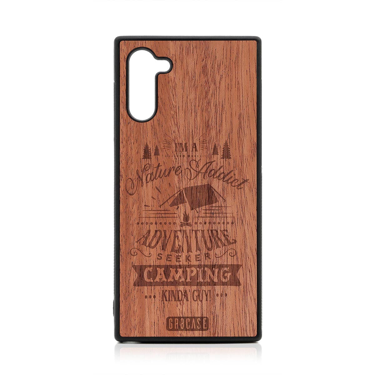 I'm A Nature Addict Adventure Seeker Camping Kinda Guy Design Wood Case Samsung Galaxy Note 10 by GR8CASE