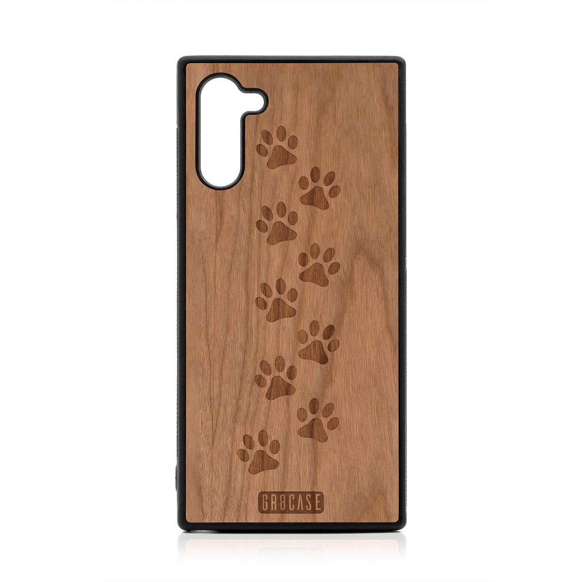 Paw Prints Design Wood Case Samsung Galaxy Note 10 by GR8CASE