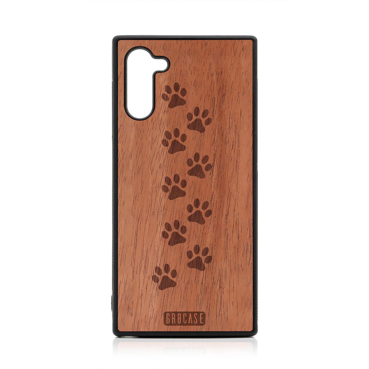 Paw Prints Design Wood Case Samsung Galaxy Note 10 by GR8CASE