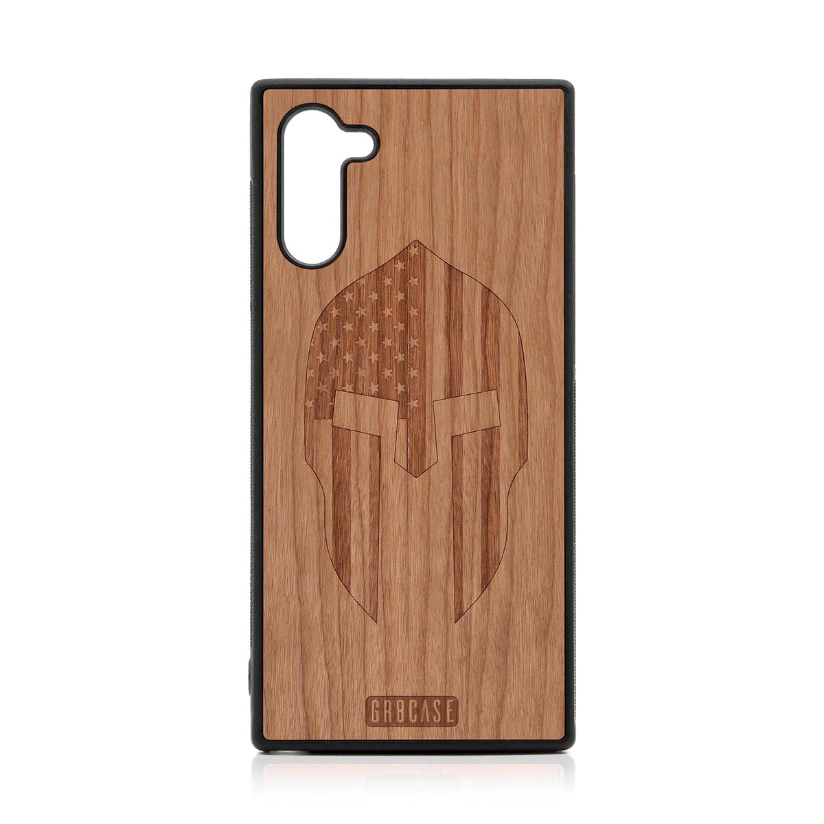 USA Spartan Helmet Design Wood Case Samsung Galaxy Note 10