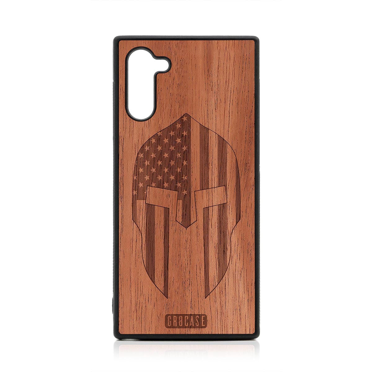 USA Spartan Helmet Design Wood Case Samsung Galaxy Note 10