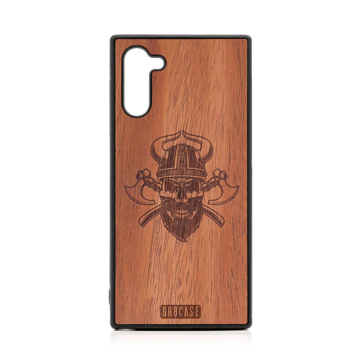 Viking Skull Design Wood Case For Samsung Galaxy Note 10