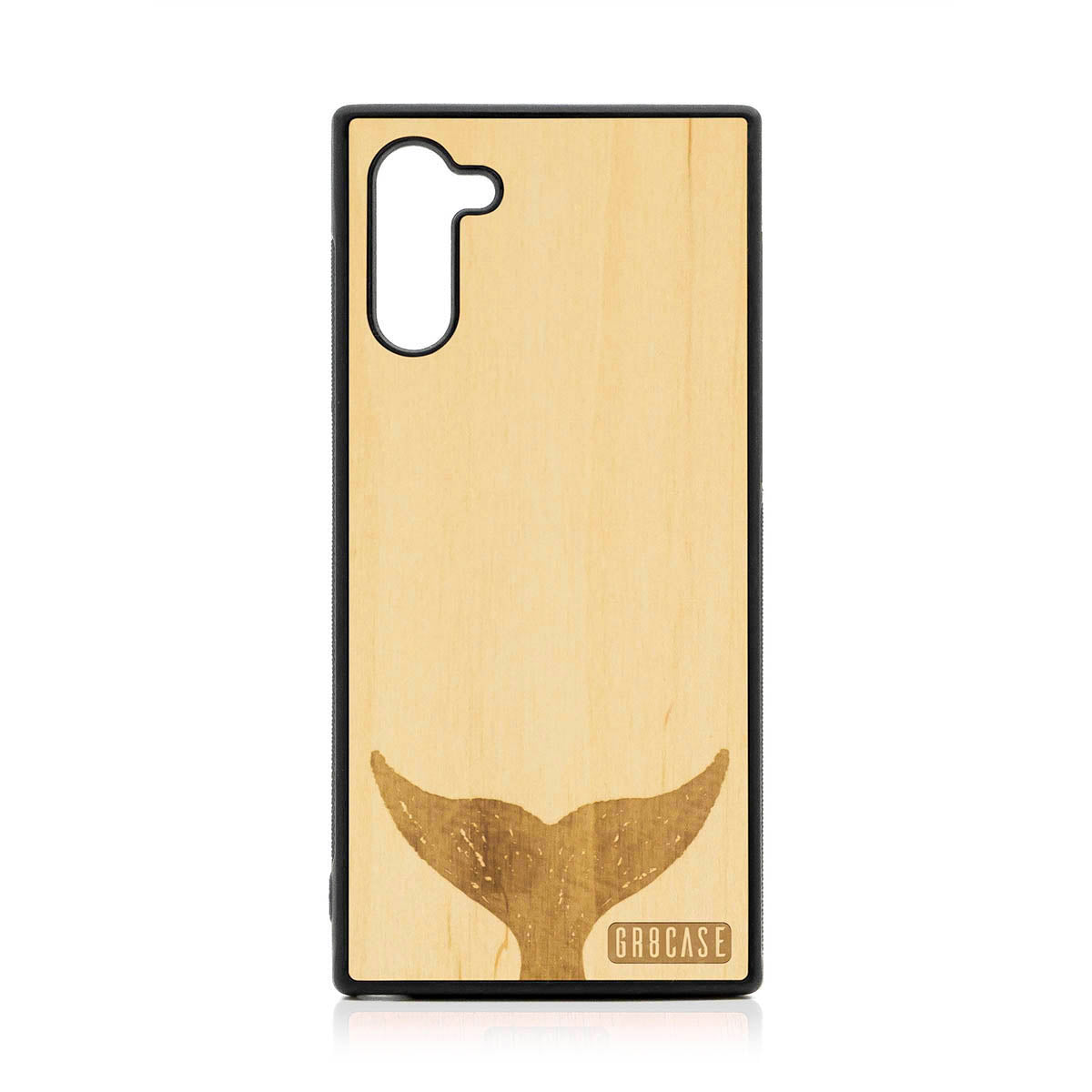 Whale Tail Design Wood Case For Samsung Galaxy Note 10